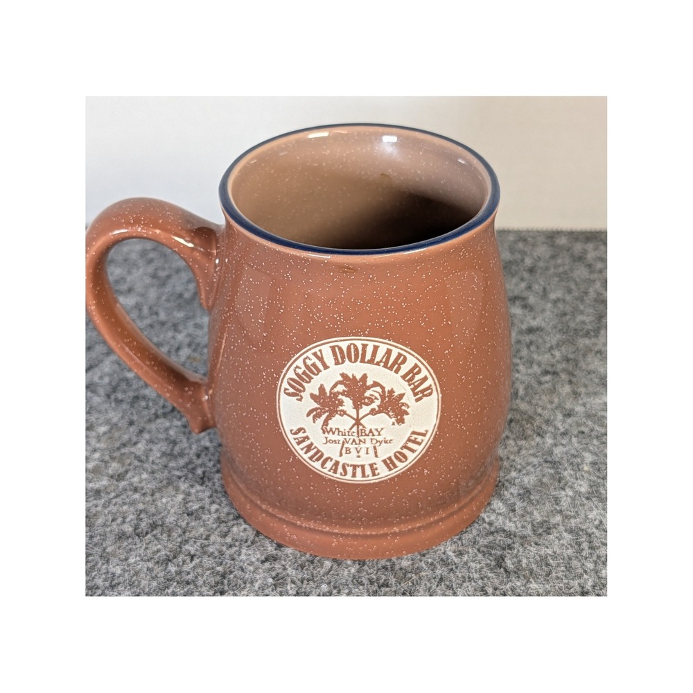 Soggy Dollar Bar Sandcastle Hotel Jost Van Dyke BVI 16 oz Speckled Beer Mug